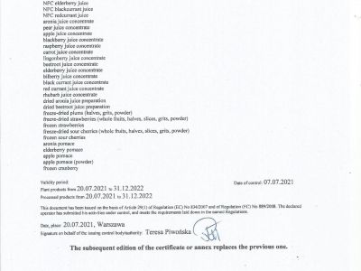 ORGANIC CERTIFICATE page 3