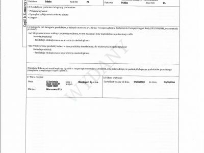 ORGANIC CERTIFICATE 