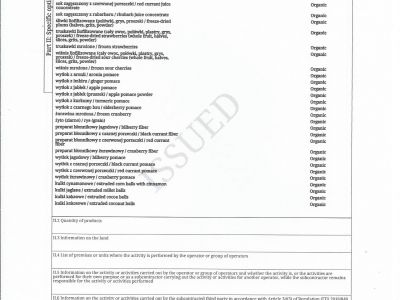 ORGANIC CERTIFICATE