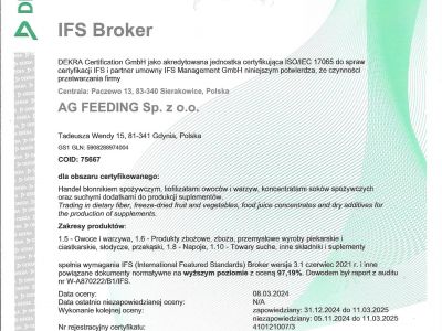 CERTYFIKAT IFS BROKER